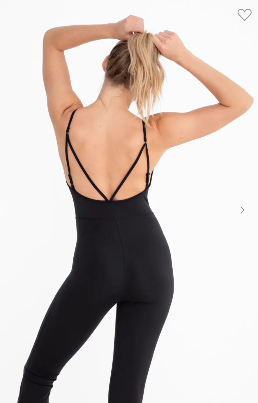 D2614 - Athletic Flare Leg Jumpsuit