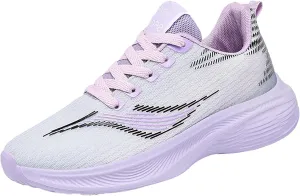 Non Slip Shoes Women Comfortable Soft Sole Lace Up Knit Mesh Sport Shoes Casual Breathable Lightweight Workout Sneakers