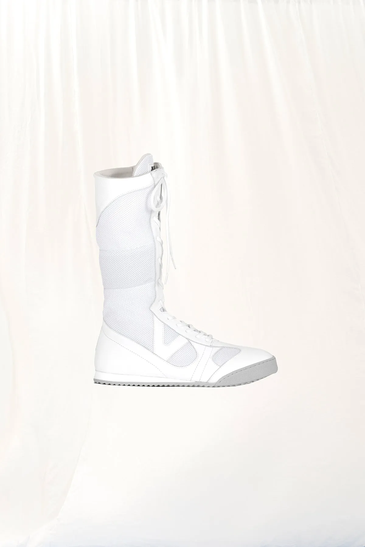White Leather Sports Boots Balboa